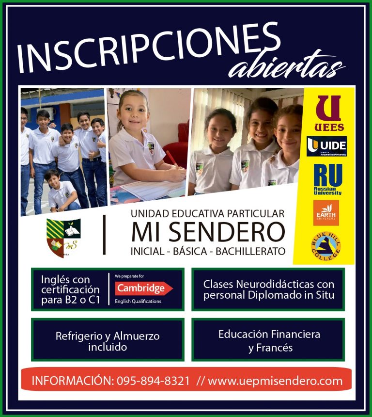 Inscripciones 20242025 Unidad Educativa Particular Mi Sendero